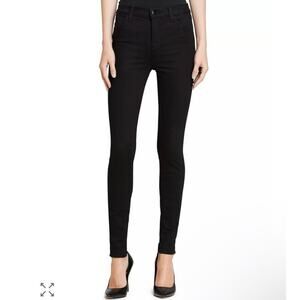 J Brand Maria High Rise Skinny Designer Jeans Seriously Black Size 28